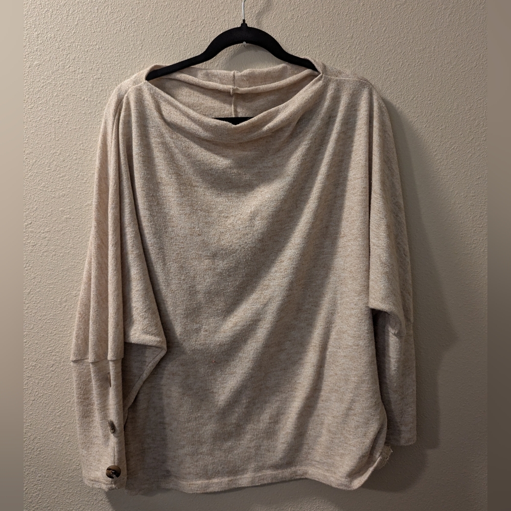 First Love Oatmeal Lightweight Sweater Size M